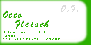 otto fleisch business card